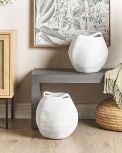 Puuvillakori luonnonvalkoinen ⌀ 30 cm 2 kpl PANJGUR Puuvillakori luonnonvalkoinen ⌀ 30 cm 2 kpl PANJGUR