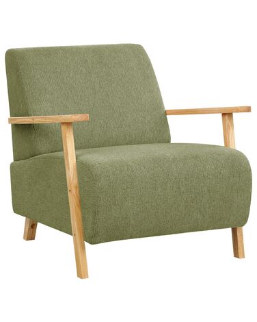 Fabric Armchair Green LESJA