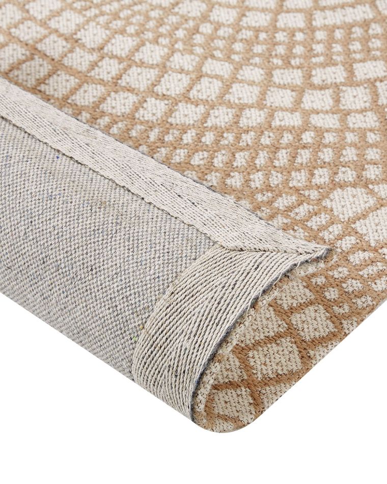 Jute Area Rug 200 x 300 cm Beige and White ARIBA Beliani.at