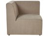 Right Hand 5 Seater Modular Jumbo Cord Corner Sofa with Ottoman Taupe LEMVIG_876239