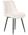 Set of 2 Velvet Dining Chairs Off-White MELROSE_901948