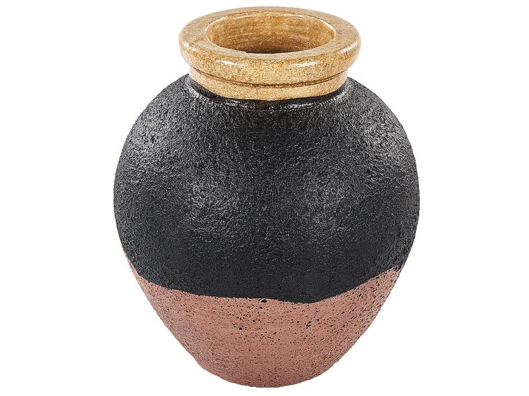 Terakotová dekorativní váza 31 cm černá/růžová DAULIS_850409