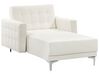 Faux Leather Chaise Lounge White ABERDEEN_739543
