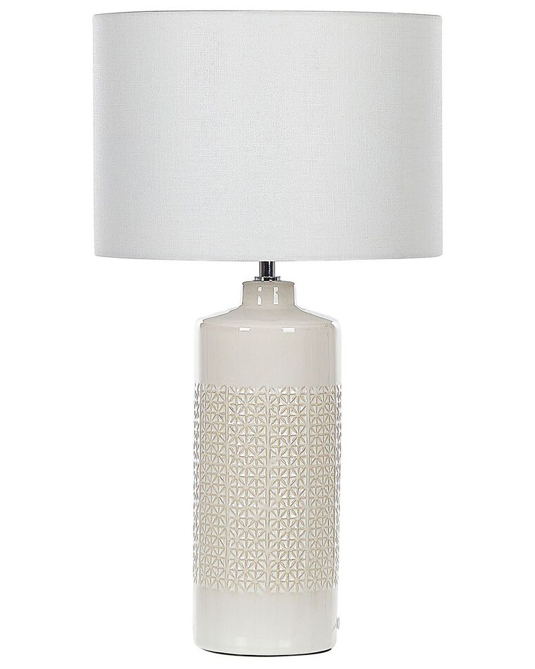 Lampe de table en céramique blanc ANSEBA_822612