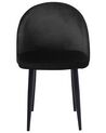 Set of 2 Velvet Dining Chairs Black VISALIA_711019