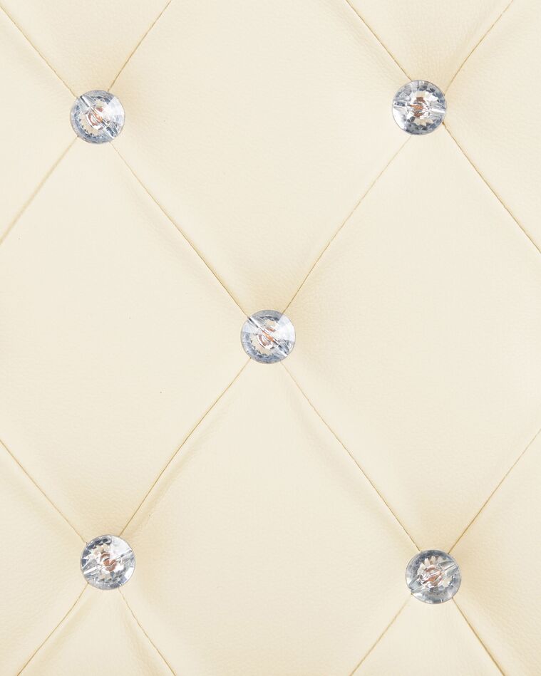 Swivel Faux Leather Office Chair Beige with Crystals PRINCESS Beliani.fi