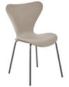 Set of 2 Velvet Dining Chairs Taupe and Black BOONVILLE_862212