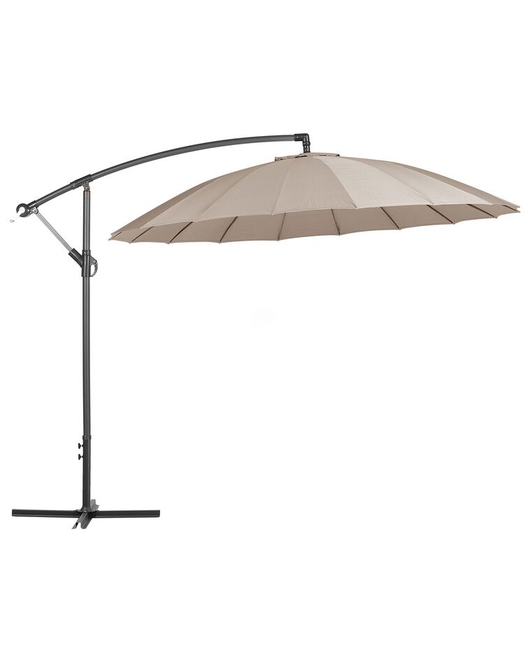 Riippuva aurinkovarjo hiekanruskea ⌀ 268 cm CALABRIA II_738562