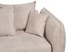 Velvet Sofa Bed with Storage Cream Beige VALLANES_904210