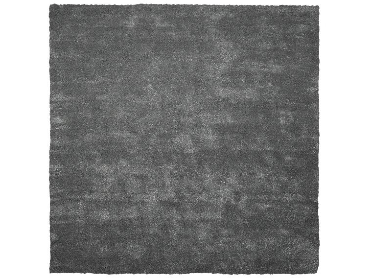 Vloerkleed polyester donkergrijs 200 x 200 cm DEMRE_714805