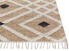 Teppich Jute beige / schwarz 200 x 300 cm geometrisches Muster Kurzflor ESENCIK_887122