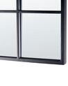 Metalowe lustro ścienne okno 40 x 120 cm czarne BROUAGE_852360