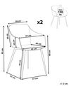 Set of 2 Dining Chairs White FONDA II_862013