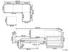 Loungeset 4-zits hoekbank modulair acaciahout mahonie bruin linkszijdig TIMOR II_856604