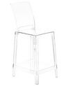 Set of 2 Bar Chairs Transparent WELLINGTON_844593