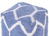 Bavlnená taburetka 40 x 40 cm béžová/modrá ROJHAN_840612