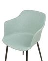 Set of 2 Fabric Dining Chairs Mint Green ELIM_883622