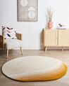 Okrúhly vlnený koberec ⌀ 140 cm béžový GRENADE_909595