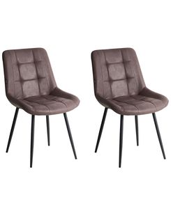 Tuoli keinonahka tummanruskea 2 kpl MELROSE Tuoli keinonahka tummanruskea 2 kpl MELROSE