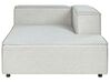 Left Hand Linen Chaise Lounge Grey APRICA_874297