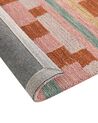 Alfombra de lana marrón/verde/naranja/rosa 140 x 200 cm YOMRA_836400