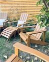 Zahradní židle s podnožkou barva týkového dřeva ADIRONDACK_916022
