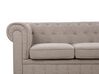 3 Seater Fabric Sofa Taupe CHESTERFIELD_912130