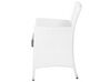 Set of 2 PE Rattan Dining Chairs White ITALY_763667
