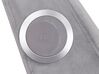 	Chaise longue de terciopelo gris claro/negro/plateado con altavoz Bluetooth SIMORRE_814245