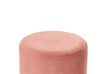 Tamborete em veludo rosa YANKTON_876772