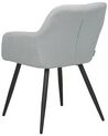 Conjunto de 2 sillas de terciopelo gris CASMALIA_898899