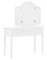 5 Drawers Dressing Table with Mirror and Stool White LUMIERE_827335