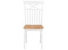 Zestaw do jadalni stół i 4 krzesła drewniany jasny z białym HOUSTON_700683