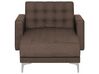 Fabric Chaise Lounge Brown ABERDEEN_736651