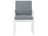 Conjunto de 4 cadeiras de jardim em alumínio cinzento e branco PANCOLE_739014