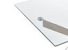 Jedálenský stôl so sklenenou doskou 120 x 70 cm strieborný MARAMO_821711