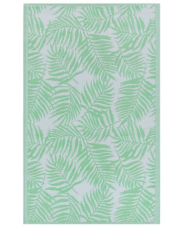 Venkovní koberec s motivem palmových listů světle zelený 120 x 180 cm KOTA