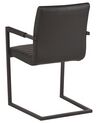 Conjunto de 2 sillas de comedor de piel sintética negra BUFORD_790097