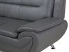 3 Seater Faux Leather Sofa Grey LEIRA_687444