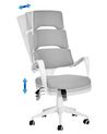 Chaise de bureau blanc et gris GRANDIOSE_834281