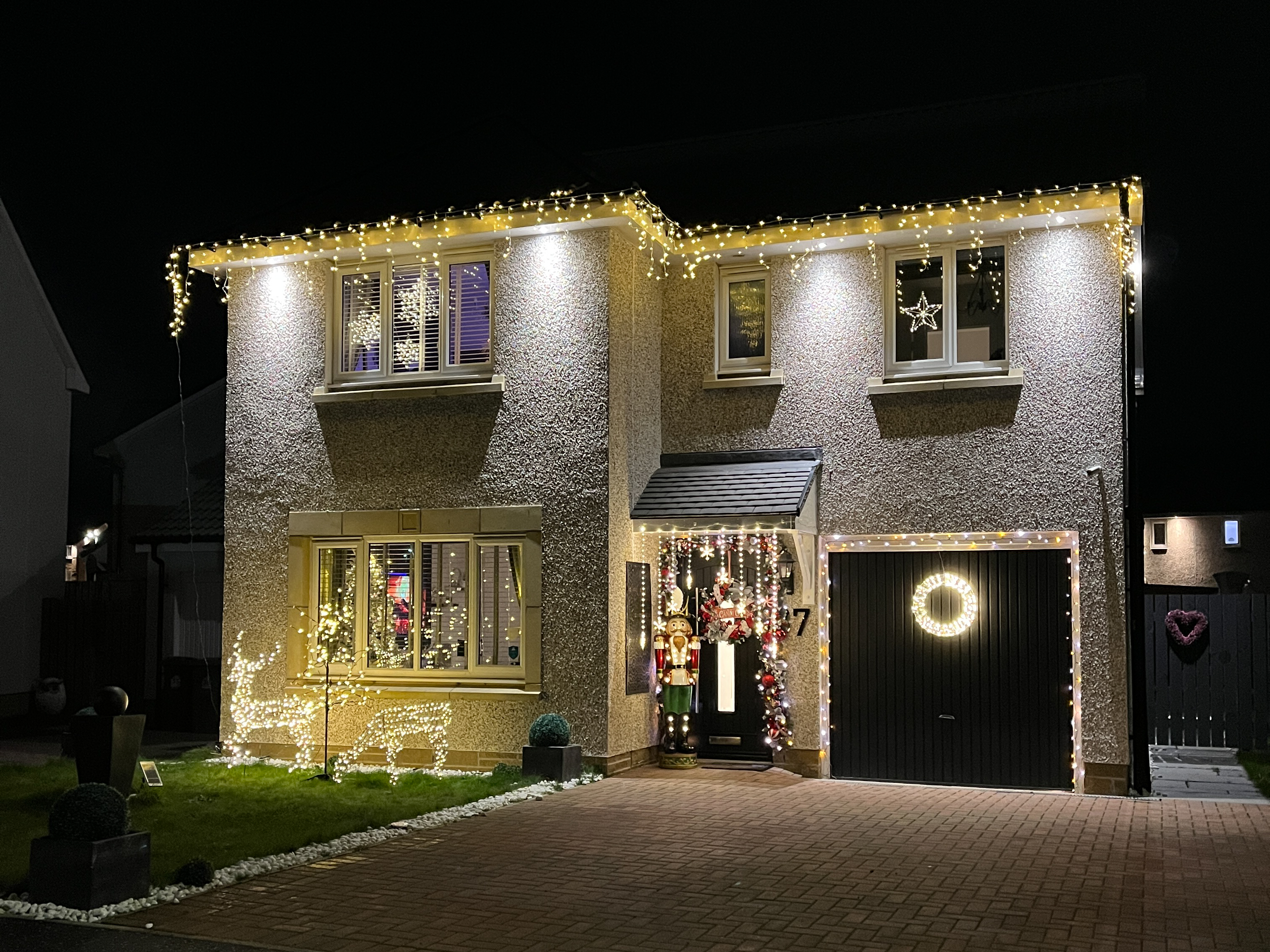 Kerstdecoratie LED-verlichting zilver ⌀ 55 cm KOPPELO_845732