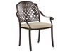 Set di 4 sedie da giardino alluminio marrone scuro MANFRIA_765570