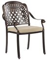 Set di 4 sedie da giardino alluminio marrone scuro MANFRIA_765570