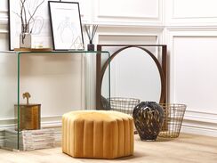 Samettinen sinapinkeltainen rahi MURIETTA Samettinen sinapinkeltainen rahi MURIETTA