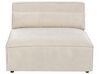 3 Seater Modular Velvet Sofa with Ottoman Beige HELLNAR_911015