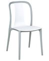 Conjunto de 8 sillas de jardín blanco y gris SPEZIA_901942