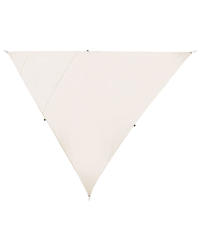 Toldo vela triangular de poliéster blanco crema 300 x 300 cm LUKKA_800565