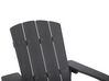 Zahradní židle s podnožkou tmavě šedá ADIRONDACK_809573