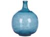 Wazon dekoracyjny szklany 31 cm niebieski CHAPPATHI_823643