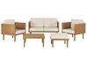 4 Seater Acacia Wood Garden Sofa Set Light BARATTI_830590